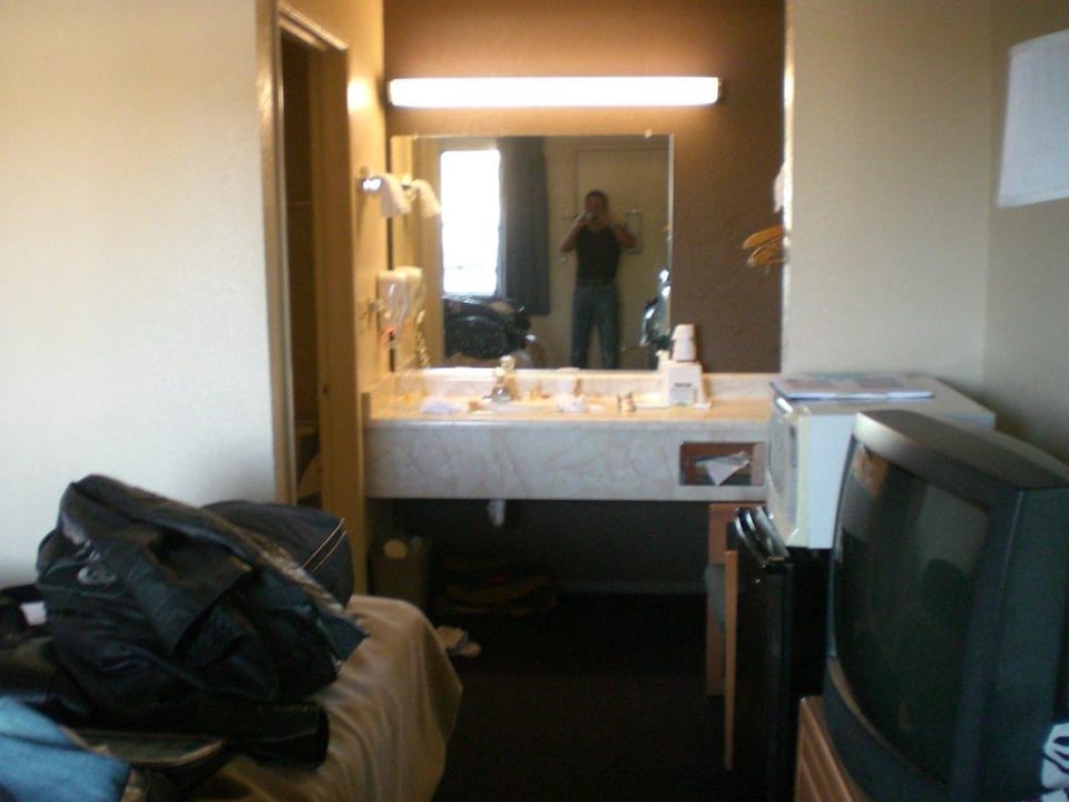 Blick zur Badezimmernische Hotel Days Inn Barstow Ca