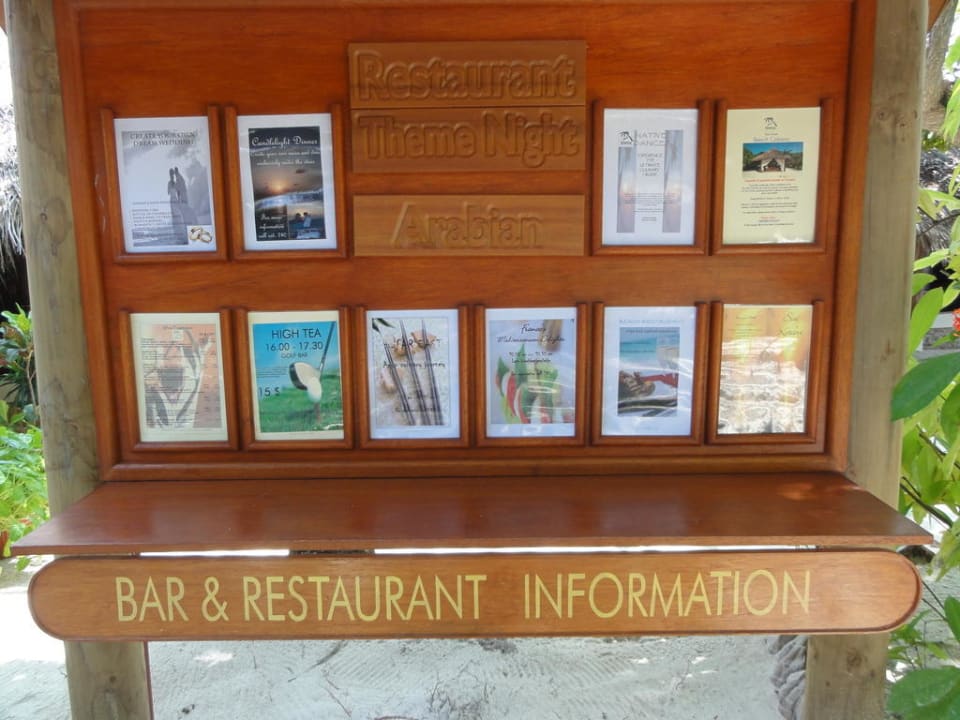 Info Tafel Ausflüge Kuredu Kuredu Island Resort & Spa