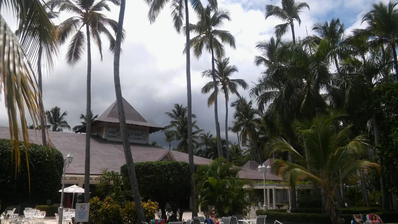 Blick zur Lobby vom Poolbereich aus Vista Sol Punta Cana