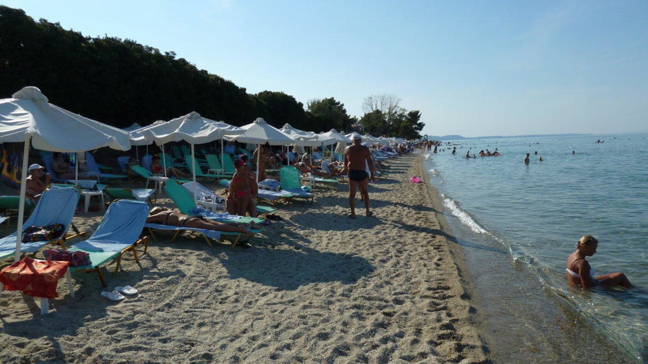 Teil des Hotelstrandes (in Richtung Westen) Domes Noruz Kassandra | Adults-Only