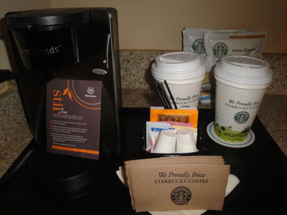 Kaffeeutensilien von Starbucks Hotel Sheraton Suites Key West