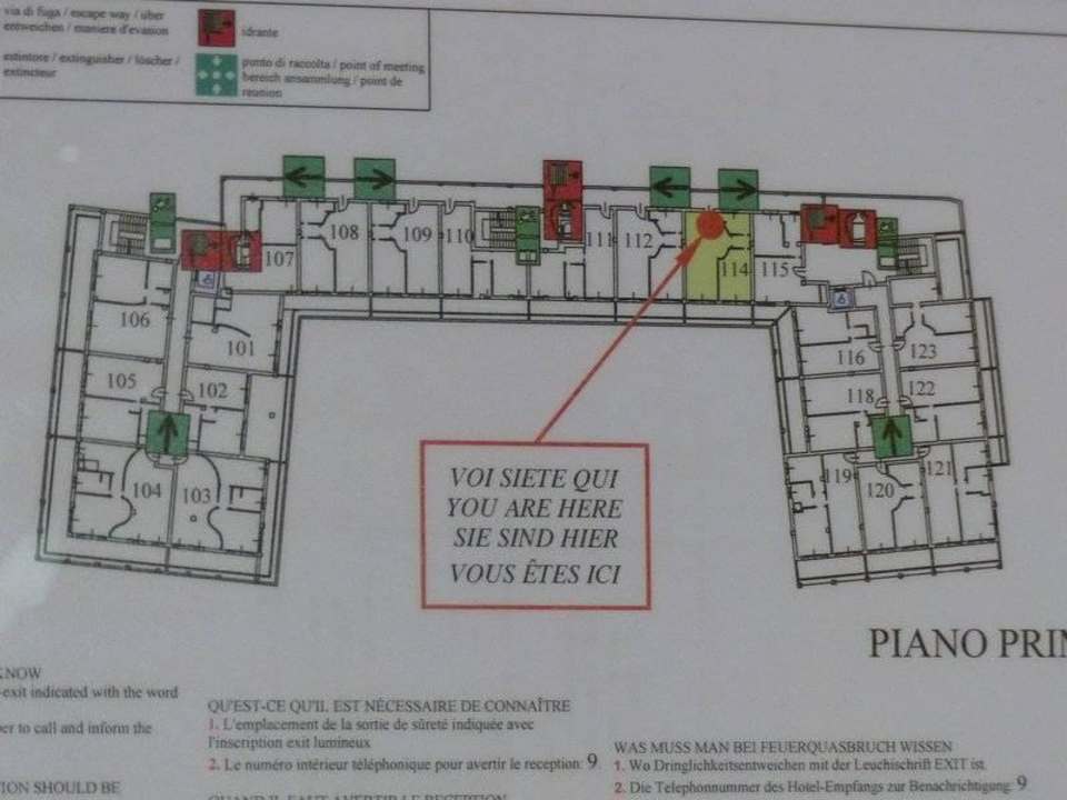 Übersichtsplan der Zimmer Hotel Residence Relais Du Lac