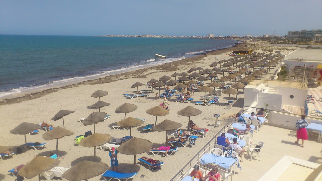 Strand Aussicht von der Poolbar El Mehdi Beach Resort