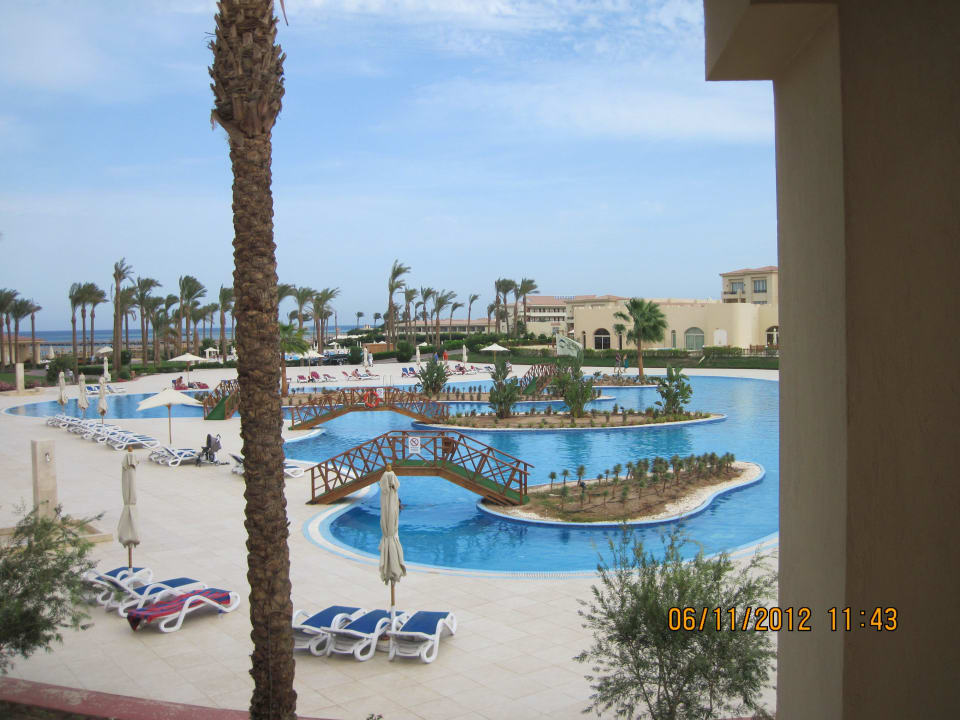 Blick vom Balkon Zimmer 4108 Cleopatra Luxury Resort Makadi Bay