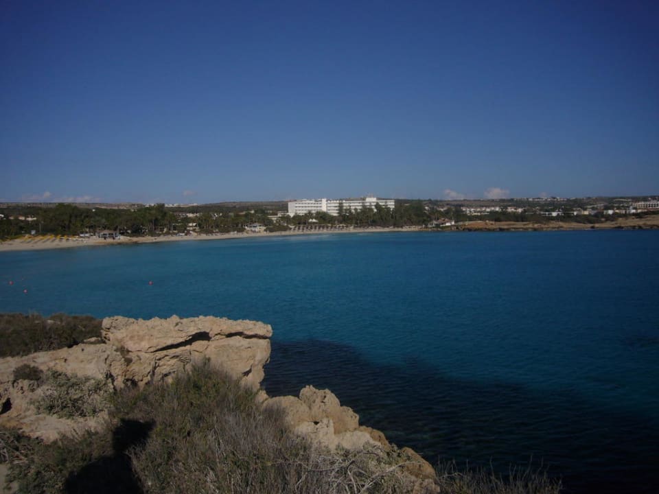 Blick auf Hotel und Strand Hotel Nissi Beach Resort