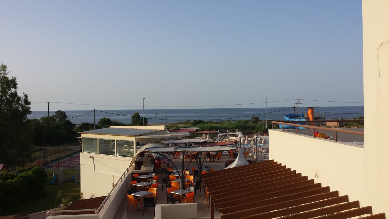 Blick von unserem Zimmer HARPIN Georgioupolis Resort Aquapark & SPA