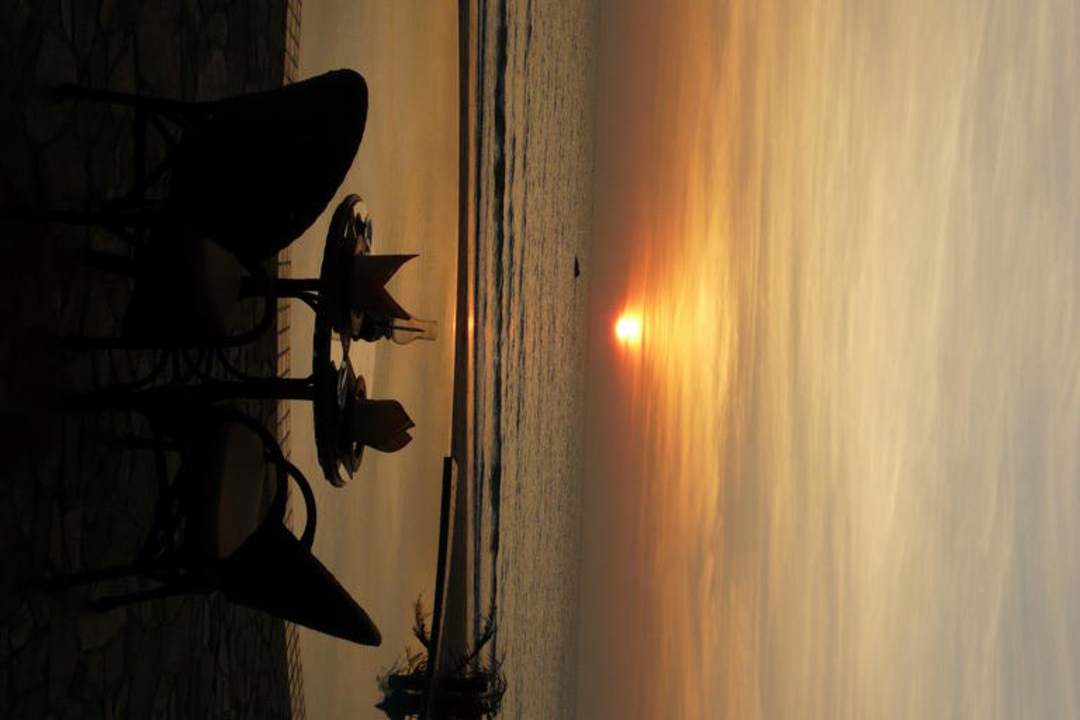 Sonnenuntergang vom Zimmer Hotel Amazing Ngapali Resort