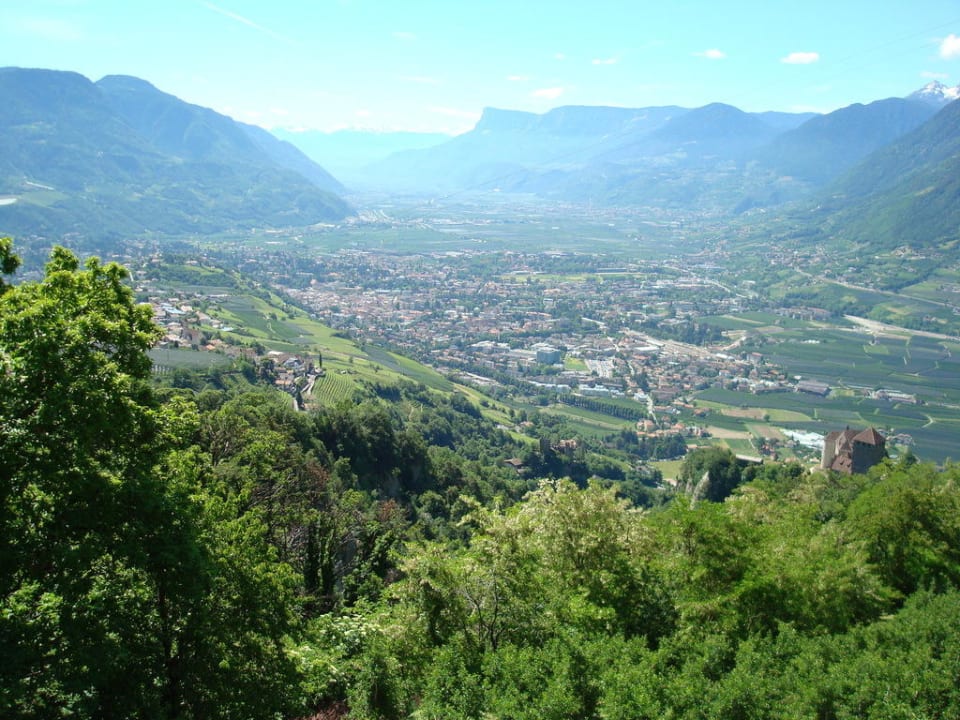 Blick auf Meran Hotel Alpenhof