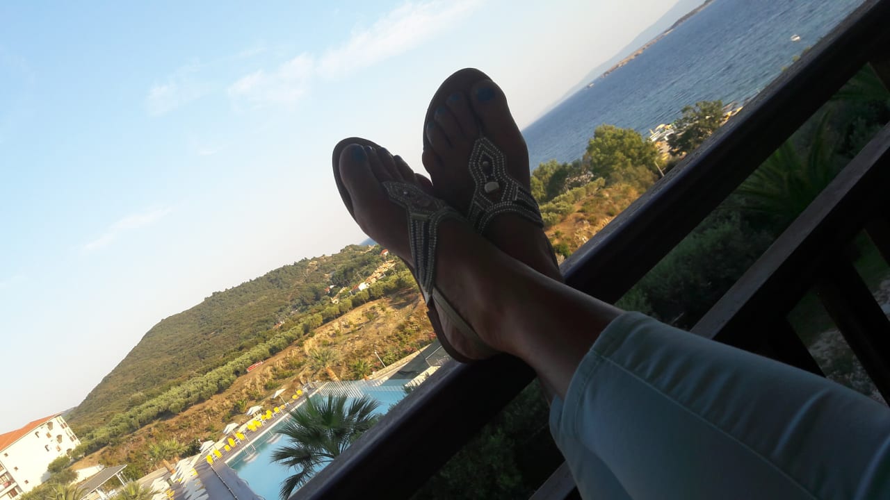 Ausblick Akrathos Beach Hotel