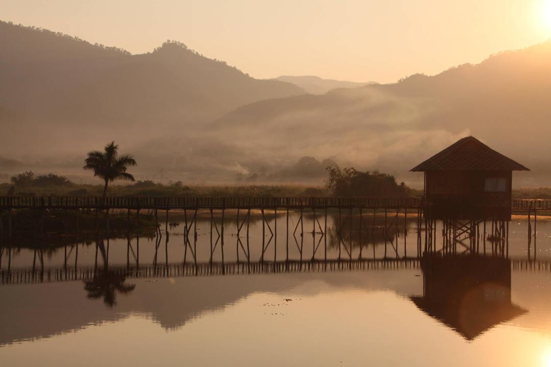 Morgens auf dem Weg zum Frühstück Hotel Golden Island Cottages 1 & 2