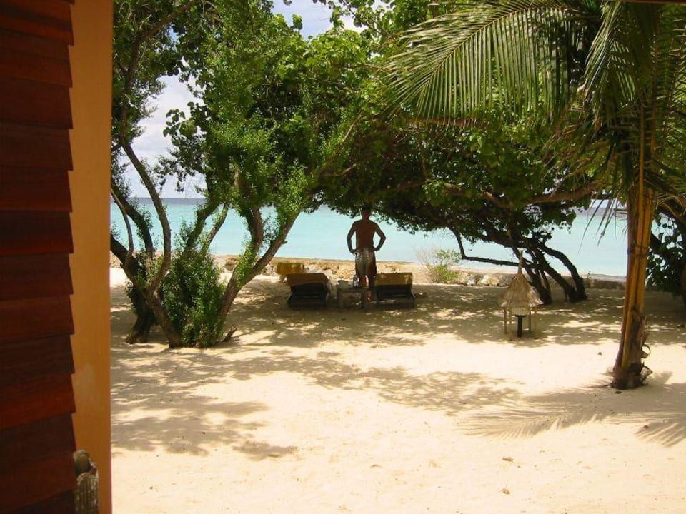 Aussicht vom Bungalow Veligandu Maldives Resort Island