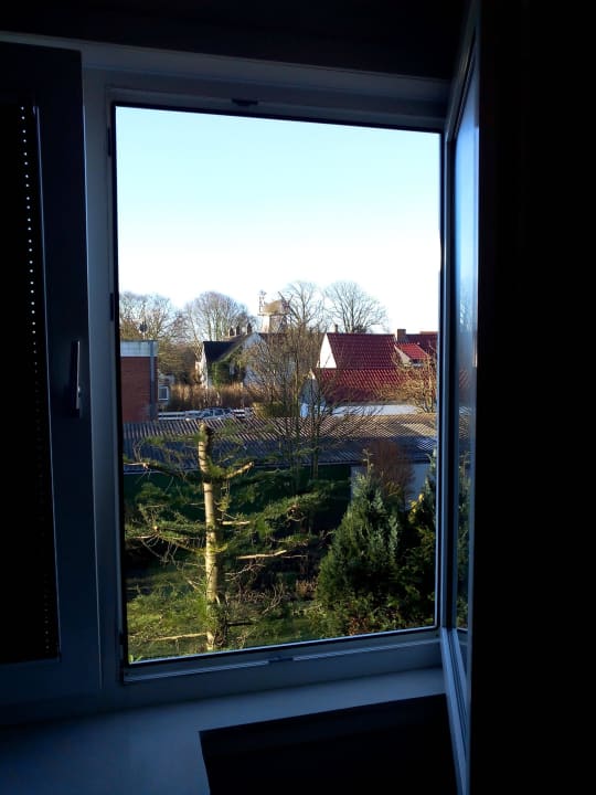 Aussicht aus dem Fenster Hotel Gregory Wyk auf Föhr