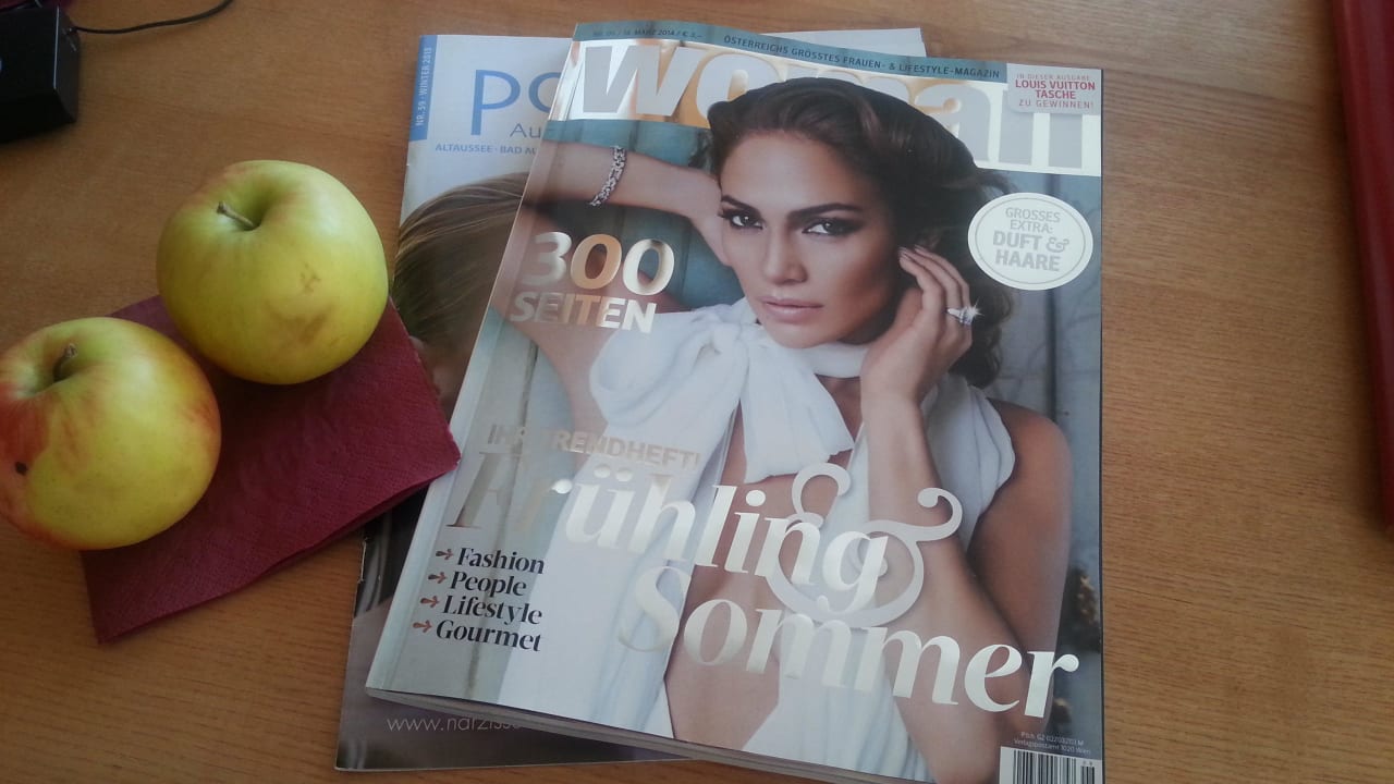 Zeitschrift WOMAN am Zimmer! Seehotel Grundlsee