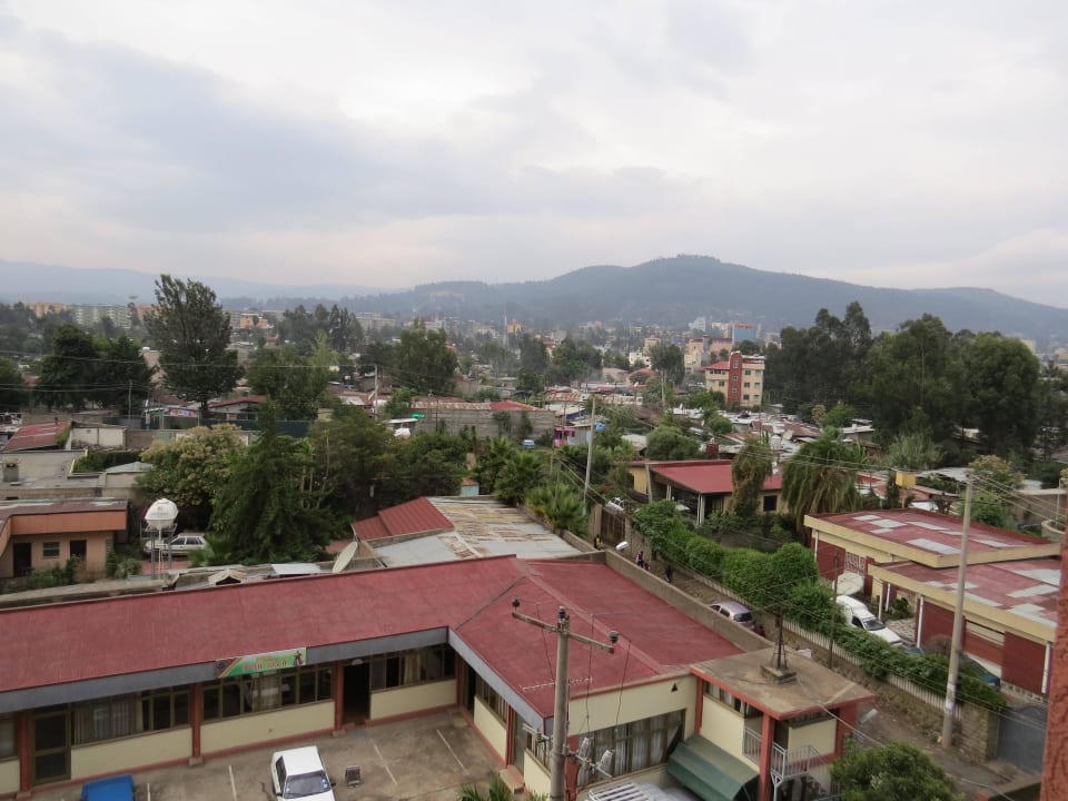 Blick vom Balkon Debre Damo Hotel