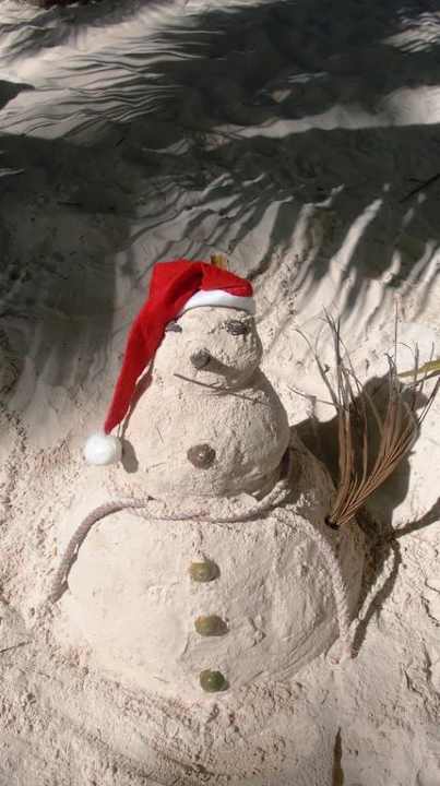 "Schneemann" aus Sand Villas Bavaro Resort & Spa