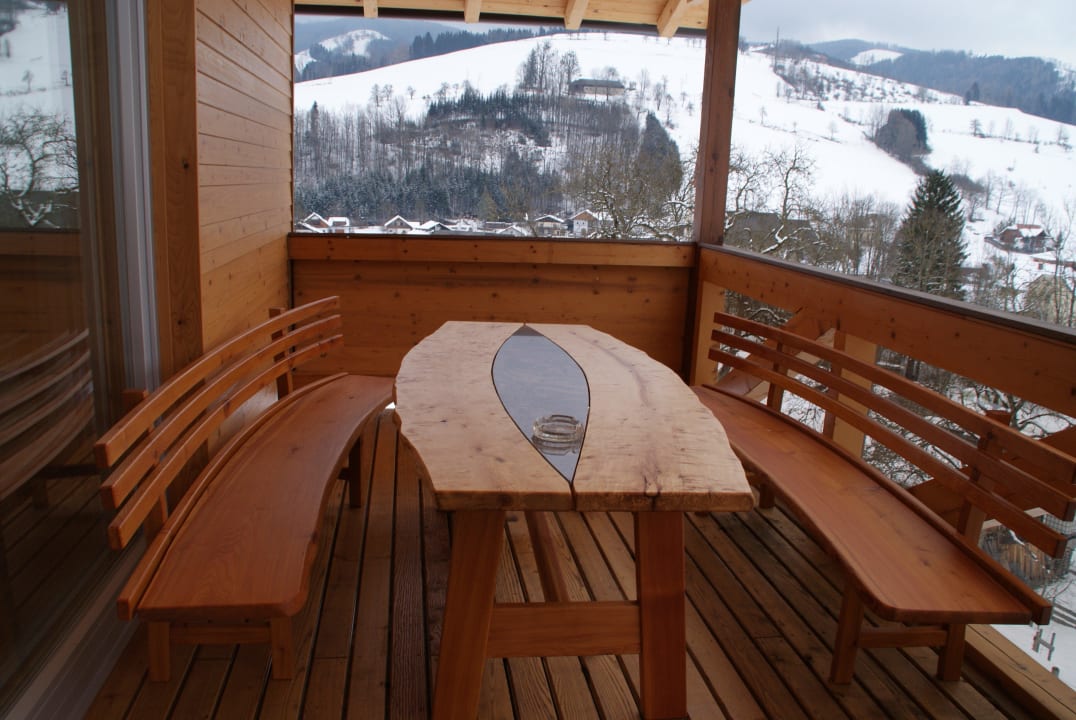 Ausblick von der Loggia der Fewo "Waldesche" Ferienhaus Schwarzenbach