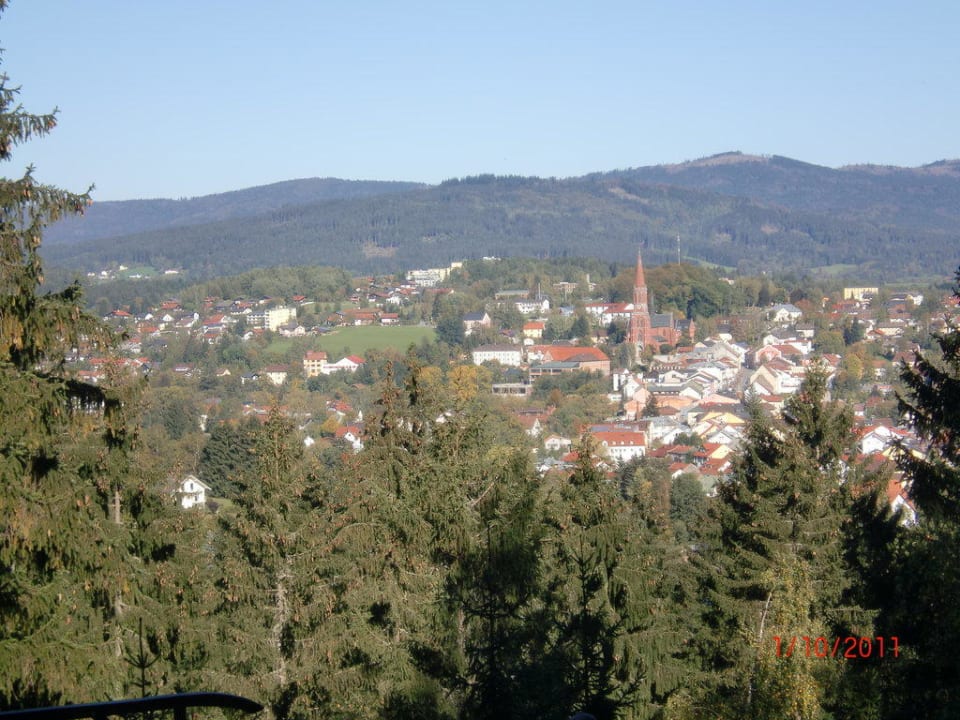 Blick auf Zwiesel in der Nähe des Hofes Familienferienhof Kroner
