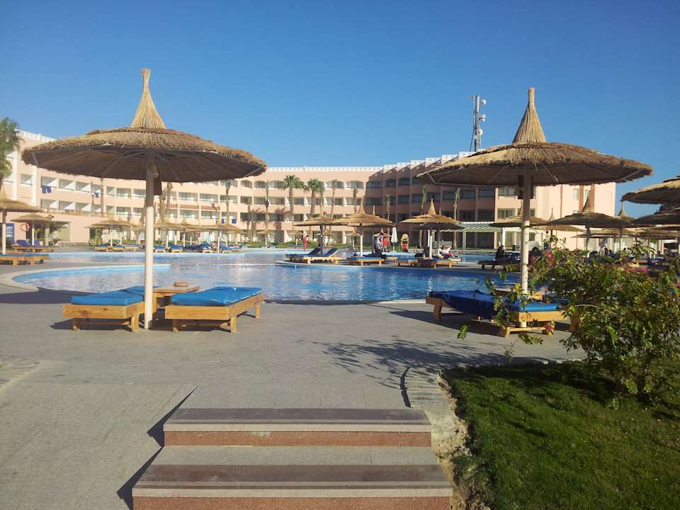 Pool von der Snakbar aus gesehen Beach Albatros Resort