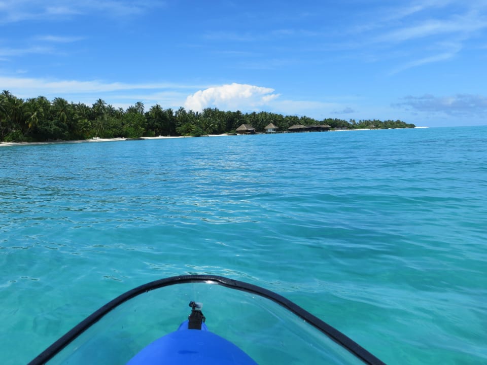 Von der Lagune aus Kuramathi Maldives
