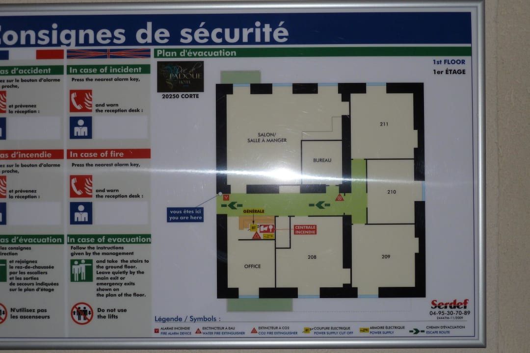 Zimmerplan Hotel Duc De Padoue