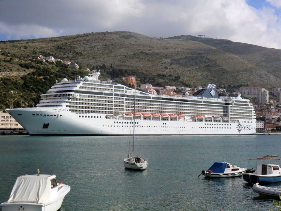 Blick vom Hotel auf den Hafen Dubrovniks Hotel Lapad