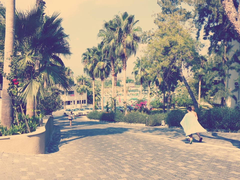 Aussicht von oben zum unteren pool Club Sidelya Hotel