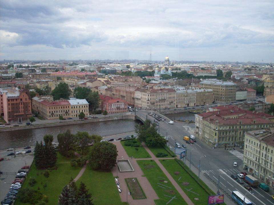 Blick aus dem 18. Stock AZIMUT Hotel St. Petersburg