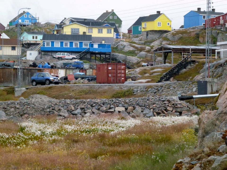 Ausblick zur Straßenseite Hotel Icefjord