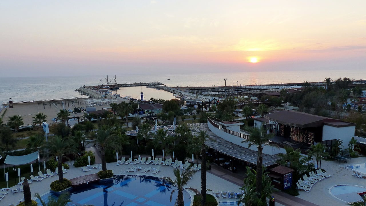 Aussicht vom Balkon Sunis Evren Beach Resort Hotel & Spa
