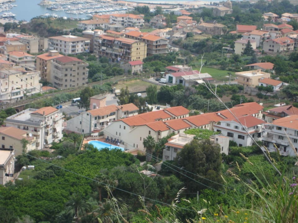 Tropea und das Hotel Tropis von oben Tropis Hotel