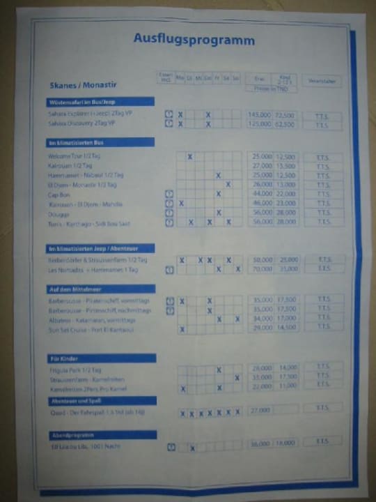 Ausflüge Preisliste Sahara Beach Aquapark & Resort