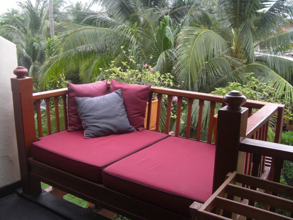 Unser gemütlicher Balkon Anantara Bophut Koh Samui Resort