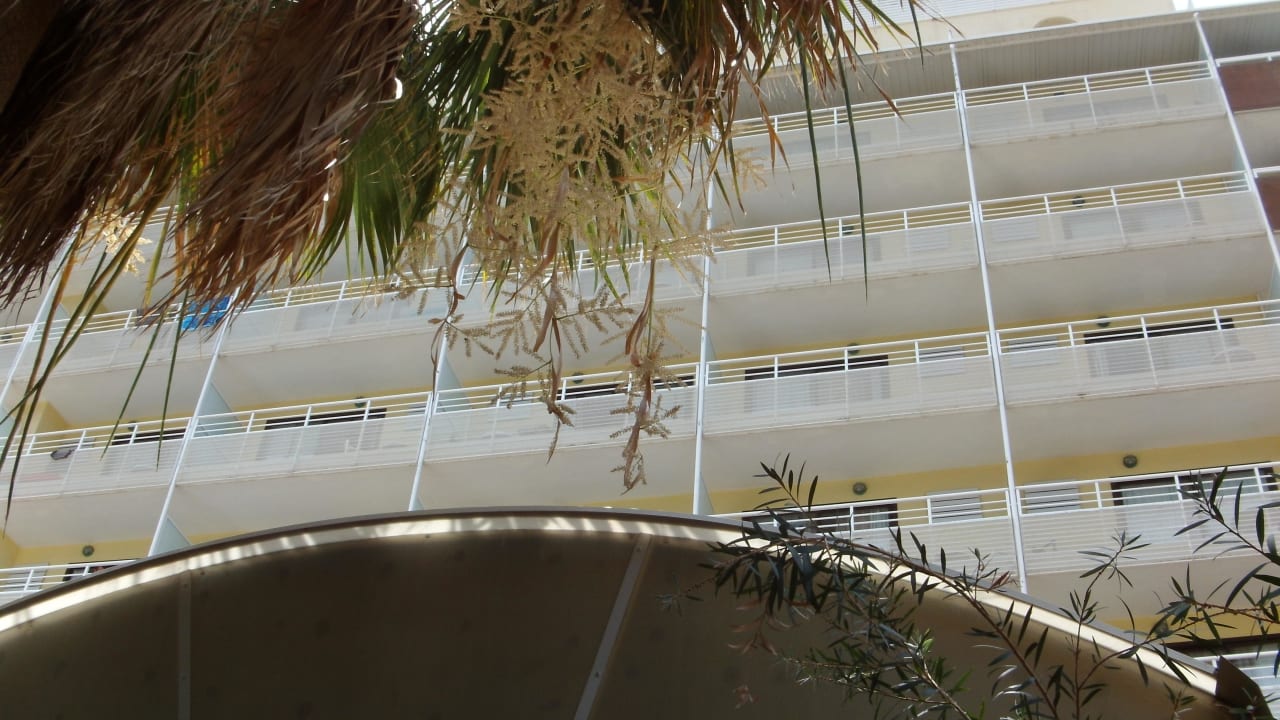 Aussenansicht vom Hotel vom Brunnen aus gesehen Bahía de Alcúdia Hotel & Spa