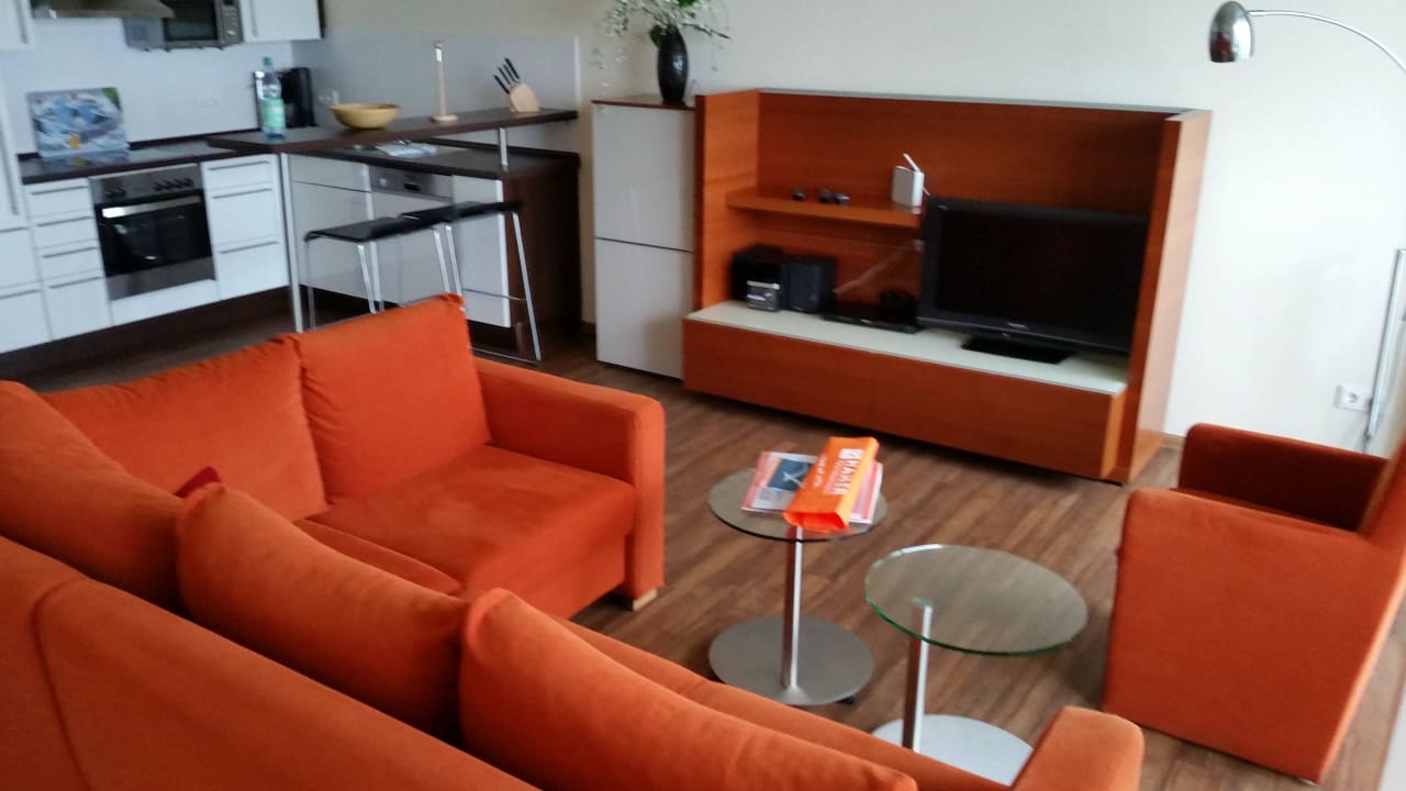 Wohnzimmer - Küche Haus Residenz am Yachthafen Hamer Ferienappartements