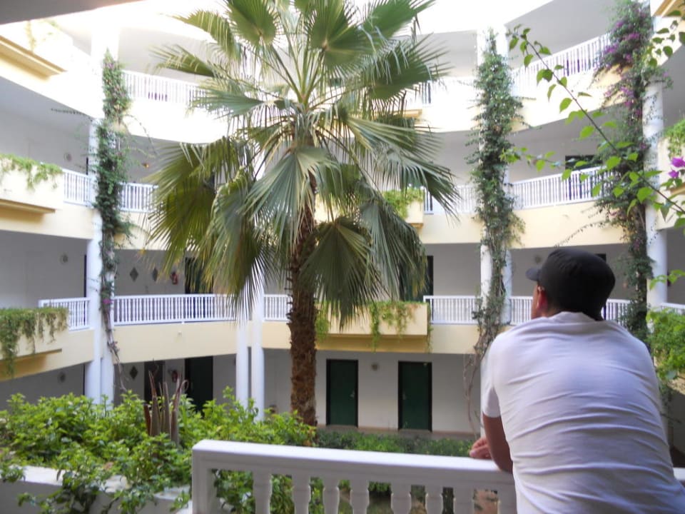 Nebengebäude. Blick von der Zimmertür  Calimera One Resort Jockey