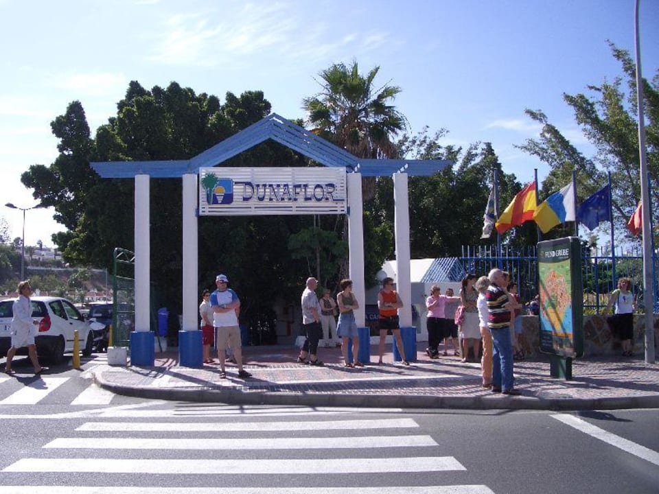 Eingangsbereich Hotel Bungalows Duna Flor