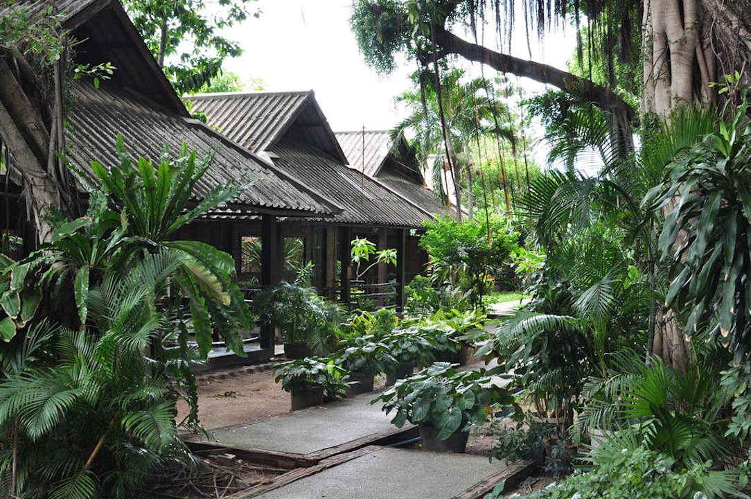 Tropischer Garten mit Bungalows Hotel The Cottage