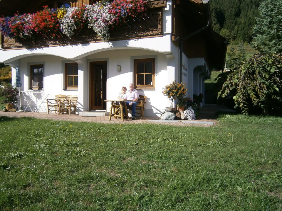 Blick auf die Terrasse    Haus Arkade & Das Refugium