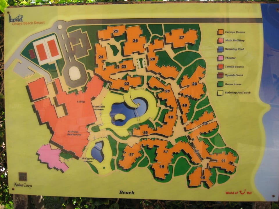 Plan der Hotelanlage Steigenberger Coraya Beach - Adults only