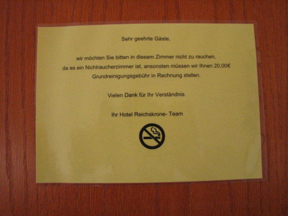 Schild. Hotel Reichskrone