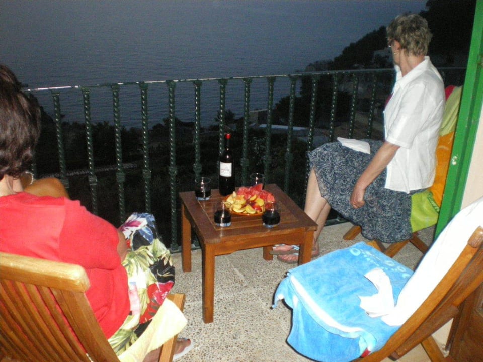 Blick vom Balkon aufs Meer Hotel Mar i Vent