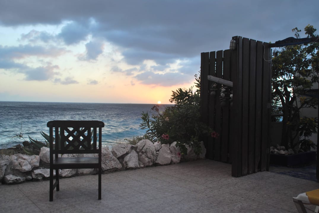 Sonnenuntergang auf der Terrasse Apartments Waterside