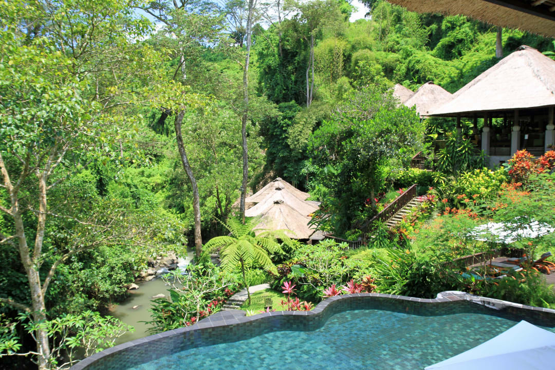 Blick aus dem Rivercafe auf das Spa Maya Ubud Resort & Spa Bali