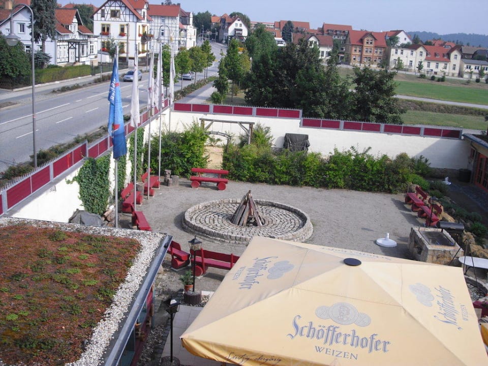 Ausblick aus Zimmer 326 und Innenhof Hotel Gut Voigtländer
