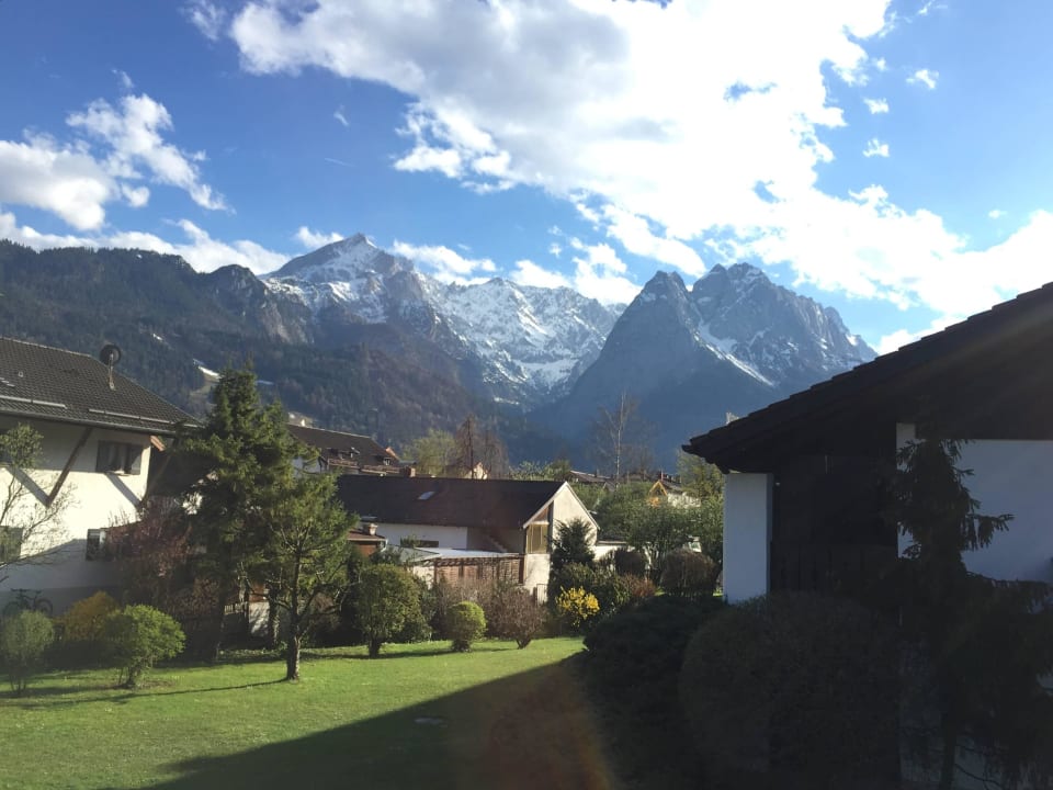 Aussicht vom Balkon Ferienwohnung Platzhirsch