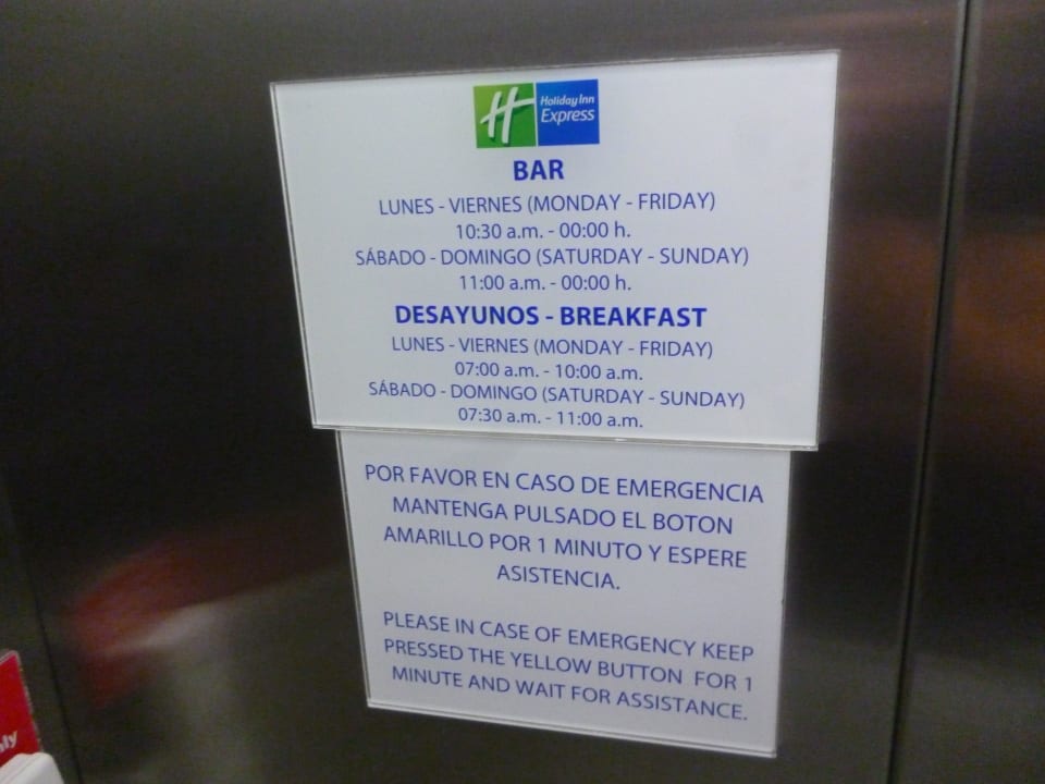 Informacja dla gości Holiday Inn Express Valencia Bonaire