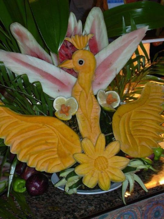 Deko am Buffet Hotel Riu Palace Bavaro