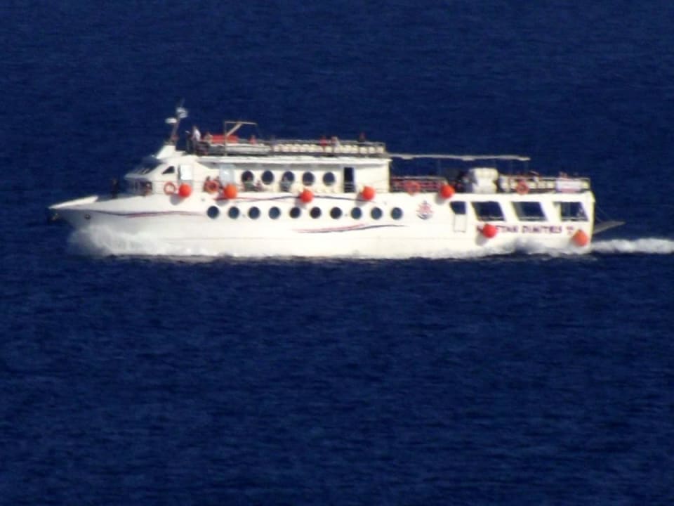 Meerblick mit Schiff Lagas Aegean Village