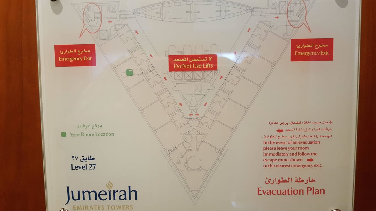 Aufbau des Hotels Hotel Jumeirah Emirates Towers