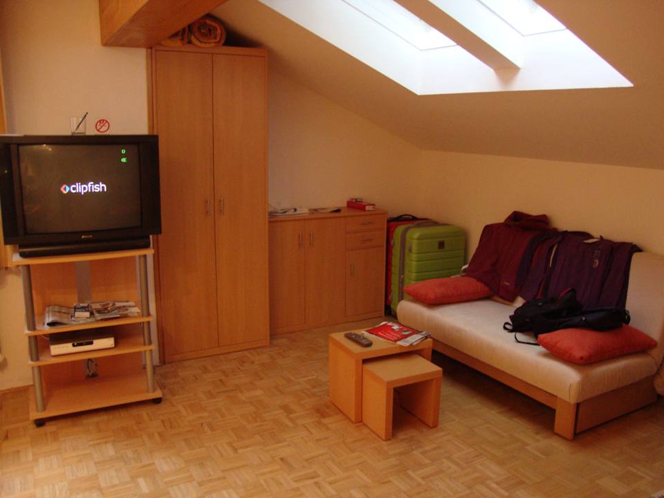 Wohnbereich mit Sat-TV Apartment Ladinger